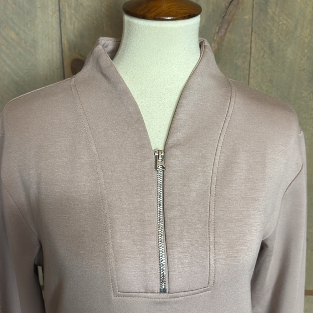 Softies Dreamtech 1/4 zip tunic lounger / dress Size XS Coco / mauve color - Picture 6 of 12